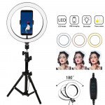 Wholesale 10 inch Selfie Ring Light with 76 inch Tripod Stand & Cell Phone Holder for Live Stream, Makeup, YouTube Video, Photography TikTok, & More Compatible with Universal Phone (Black)